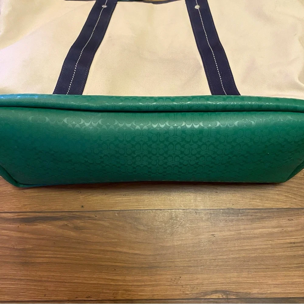 Coach Heritage Canvas Weekender Tote Bag 22”x13” - Picture 3 of 6